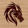 Detailed Dragon Head Clip Art A detailed illustration of a mythical dragon's head with scales and wings.