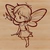 Whimsical Fairy Graphics A delicate illustration of a mythical fairy with intricate details, suitable for vector design.