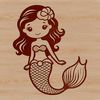 Underwater Siren Illustration A detailed SVG illustration of a mythical underwater creature with human upper body and fish tail.
