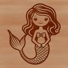 Underwater Mythical Creature Vector Art An illustrative representation of a mermaid, suitable for digital designs and crafts.