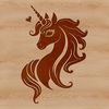 Mythical Unicorn Vector Art A mythical unicorn with a flowing mane and tail, depicted in vector art.