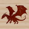 Mythical Winged Creature Design A mythical creature with wings and scales, suitable for vector design and cutting machine projects.