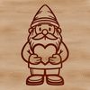 A digital illustration of a mythical creature known as a knome, depicted standing on two legs with a dwarf-like appearance.