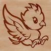 Ancient Avian Icon A mythical creature from ancient mythology, depicted as a bird rising from the ashes.