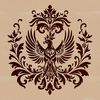 Mythical Bird Vector Art Design A stylized illustration of a mythical phoenix with ornate details and vibrant feathers.