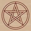 Mystical Symbols and Pentagram Illustration A simple line drawing illustration of a pentagram surrounded by mystical symbols in a gothic style.