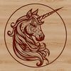 Beautiful Vector Unicorn Image A mythical creature from fairy tales, depicted with an ornate head and flowing mane.