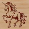 Vector illustration of a mythical unicorn in fantasy style.
