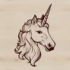 Beautiful Unicorn SVG Graphic A mythical creature with a single horn on its forehead, often featured in fairy tales and fantasy stories.