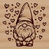 Adorable Mythical Creature Clip Art A mythical creature with love hearts standing in front, illustrated in vector design.