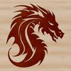 A mythical creature with scales and wings depicted in vector art.