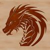 Dragon Head Clip Art Design Mythical dragon head in vector format for various design uses.