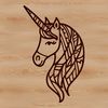 Whimsical Unicorn Vector Art Design A detailed, mythical creature with an ornate head, suitable for vector art designs.
