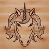 A mythical creature with a single horn on its head, typical in fairy tales.
