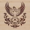 Ornate Mythical Creature Illustration Illustration of a mythical phoenix with ornate details in vector format.