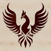 Majestic Phoenix Illustration A majestic mythical creature rising from the ashes, depicted as a stylized vector design.