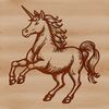 Unicorn Clip Art in SVG Format A mythical unicorn illustration in vector format.