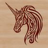 Enchanted Unicorn Silhouette Mythical unicorn with ornate head, suitable for vector design and cutting machine projects.