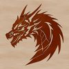 Mythical Monster SVG Design A mythical creature's head with scales and wings, designed as a vector image.