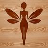 A whimsical silhouette of a mythical fairy, inspired by traditional fairy tales.