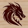 Vector Art Dragon Design An illustration of a mythical creature with a long head and body, suitable for vector design.