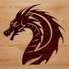 Mythical dragon creature illustration in vector format, ideal for cutting machine designs.