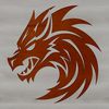 Dragon Head Illustration Vector A detailed illustration of a mythical creature's head with intricate design.