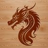 A dragon design created as a scalable SVG file for crafting, printing, or digital use in various applications.