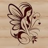 A mythical creature from folklore depicted in a stylized design, suitable for various artistic and crafting applications.
