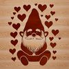 Magical Beings with Heartfelt Emotions A mythical creature with love hearts sitting in an ornate setting.