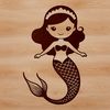 Enchanting Mermaid Icon A mythical aquatic creature with human upper body and fish tail in vector format.