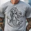 Underwater Enchantress Illustration A mythical creature from underwater folklore, depicted in a stylized vector design.
