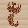 Phoenix SVG Icon Design for Creative Projects A stylized illustration of a mythical phoenix, depicted in a vector format.