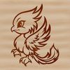 Regenerative Symbol A stylized mythical creature with regenerative properties.