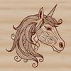 A fantasy creature with an ornate head, depicted as a mythical being from a fairy tale.