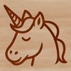 Magical Unicorn Vector Art A simple line drawing of a mythical unicorn with a stylized head, suitable for vector design projects.
