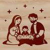 Nativity scene illustration in vector format for commercial or personal use.
