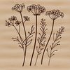 Free SVG Wildflower Clip Art A simple illustration of a single wild flower with petals and stem, suitable for use in vector graphics design.