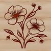 Free Floral Design A colorful illustration of a single wild flower in bloom, surrounded by subtle background details.