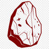 Textured Rock Design A 2D illustration of a rock with textured surface details.