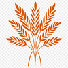 Free Commercial Vector Wheat Design A detailed vector illustration of a wheat stalk, suitable for cutting machine designs or digital artwork.