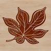 Natural Texture Leaf Illustration An isolated vector graphic representation of a realistic leaf with natural texture.