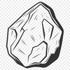 A 2D geometric shape representing a rock, suitable for vector design and cutting machine applications.
