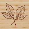 Realistic Single Leaf Vector Graphic A detailed illustration of a single leaf with realistic veins and edges, suitable for graphic design and cutting projects.