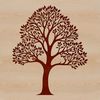 Nature's Beauty in Stylized Form A stylized illustration of a tree with branches and foliage, designed as a vector graphic suitable for digital use.