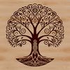 Free Vector Tree Art A stylized illustration of a tree, suitable for digital design projects.