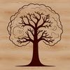 Simple Tree Design Clip Art An SVG graphics representation of a tree silhouette, ideal for use in digital designs and cut files for cutting machines.