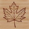 Simple Leaf Outline A simple line drawing of a leaf in its natural form.