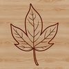 Beautiful Nature SVG Clip Art A high-resolution digital illustration of a single leaf with detailed veins and edges.