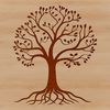 A detailed illustration of a tree, suitable for vector design and cutting machine applications.